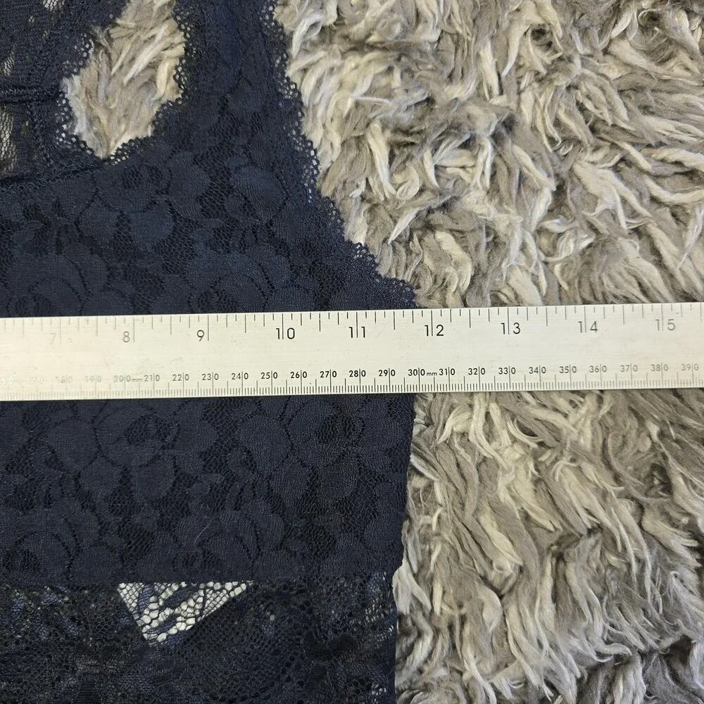 Abercrombie Kids Girls Navy Blue Floral Lace Racerback Bralette Size 11/12